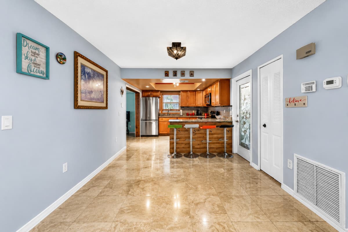 Wide-open floor plan providing easy access to all common areas of the home.