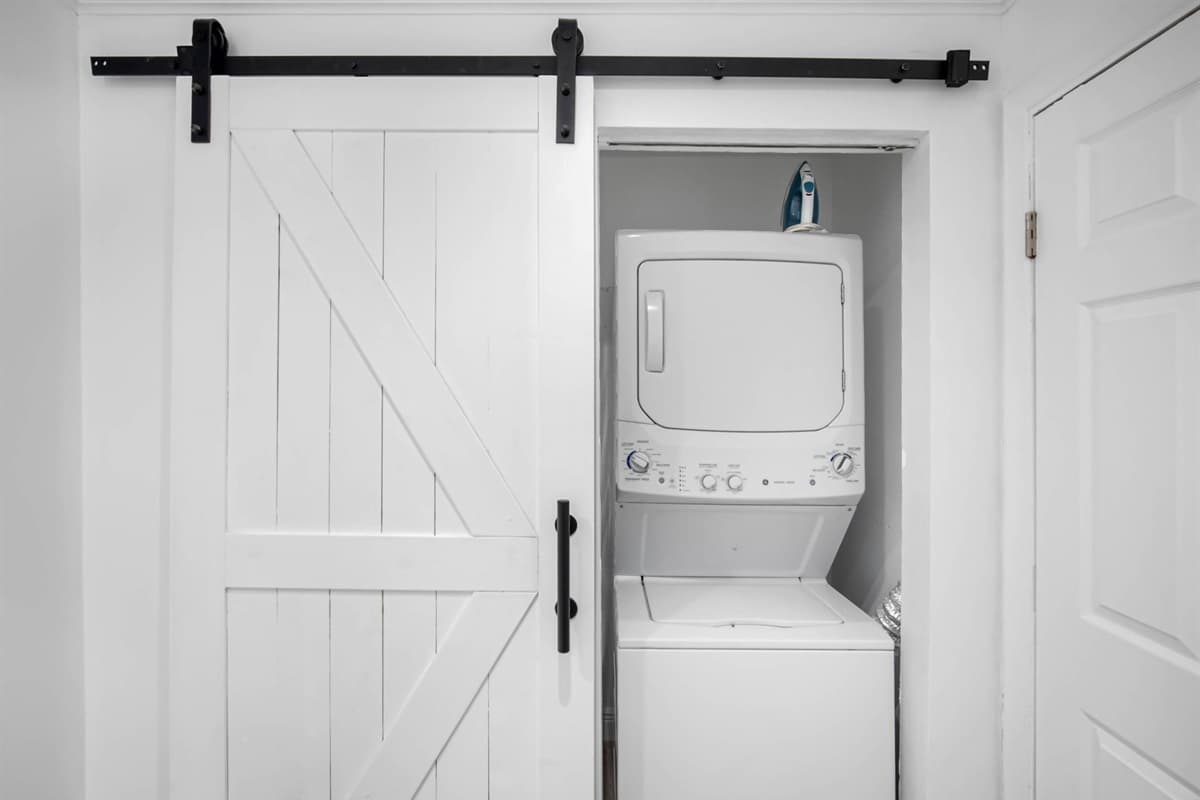 Laundry Area: Complete washer and dryer