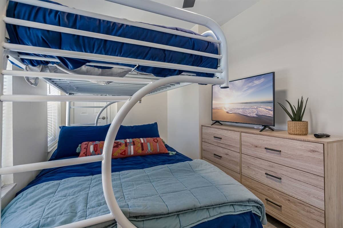 This bedroom is perfect for a group of friends who wants to do a sleepover or a small family with small kids. Have a relaxing time during your stay! Book this property now!