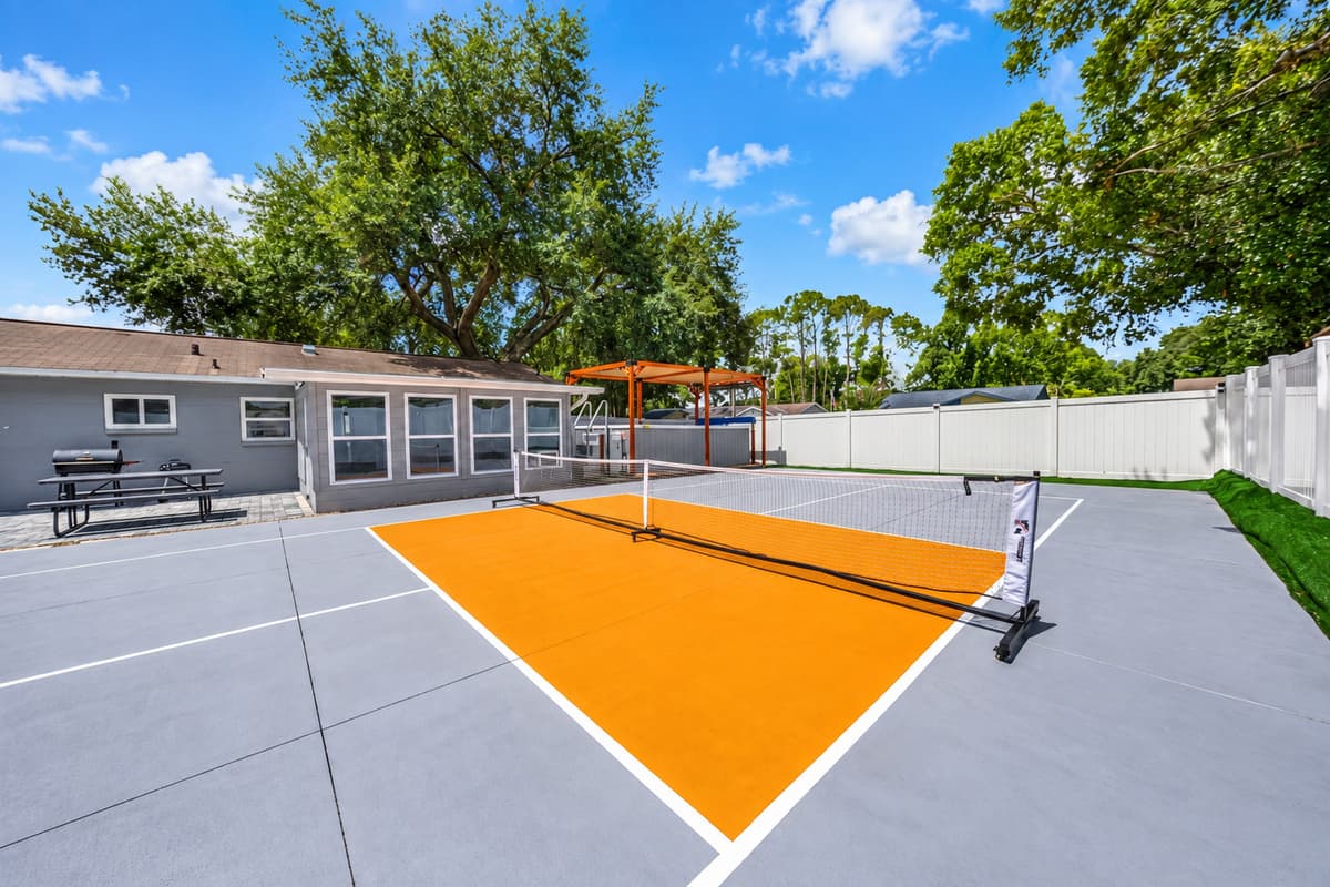 Enjoy the look and feel of a tournament-quality court in total privacy.