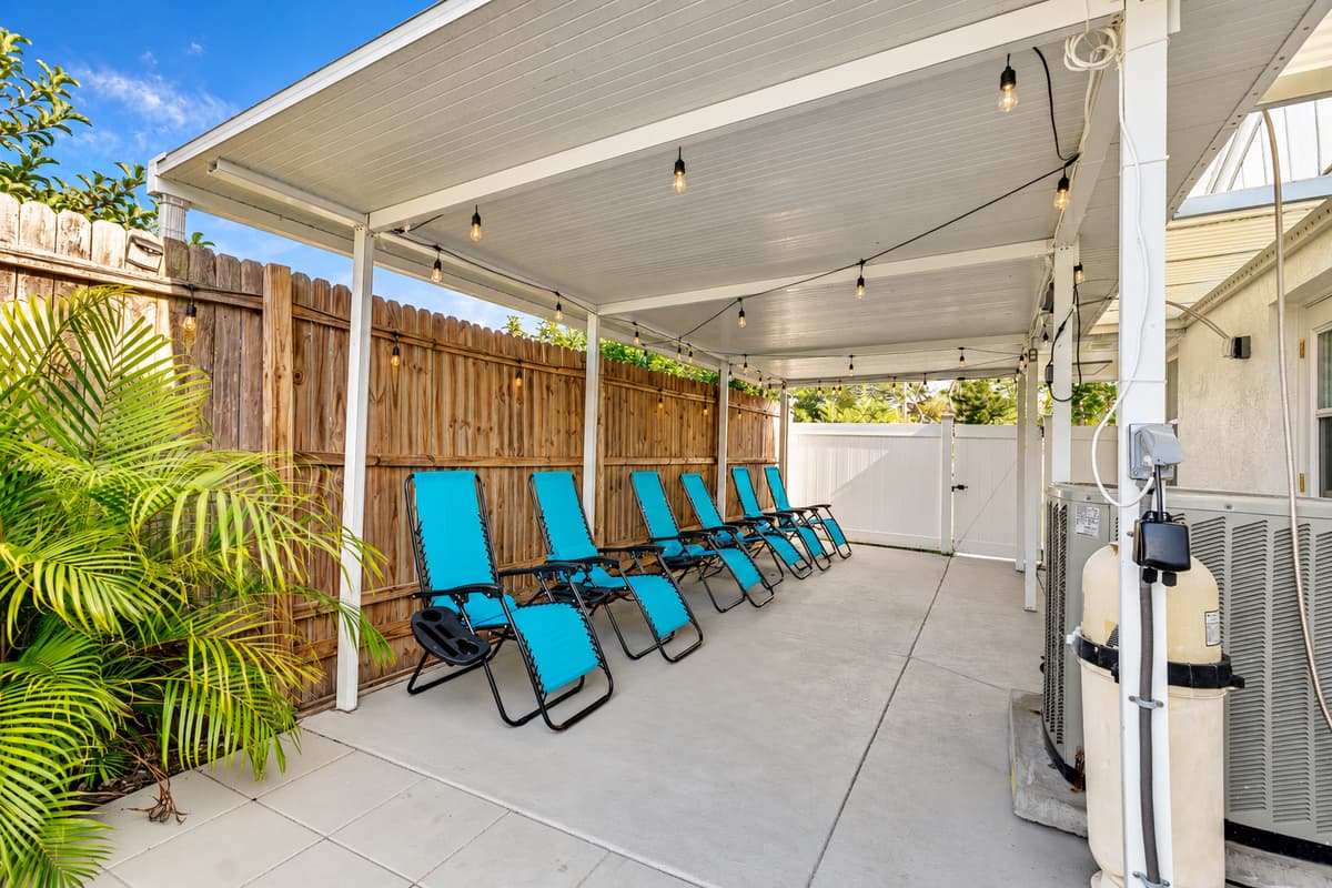 This carefully arranged space provides extra comfort and flexibility for you and your guests to unwind and enjoy the fresh air.