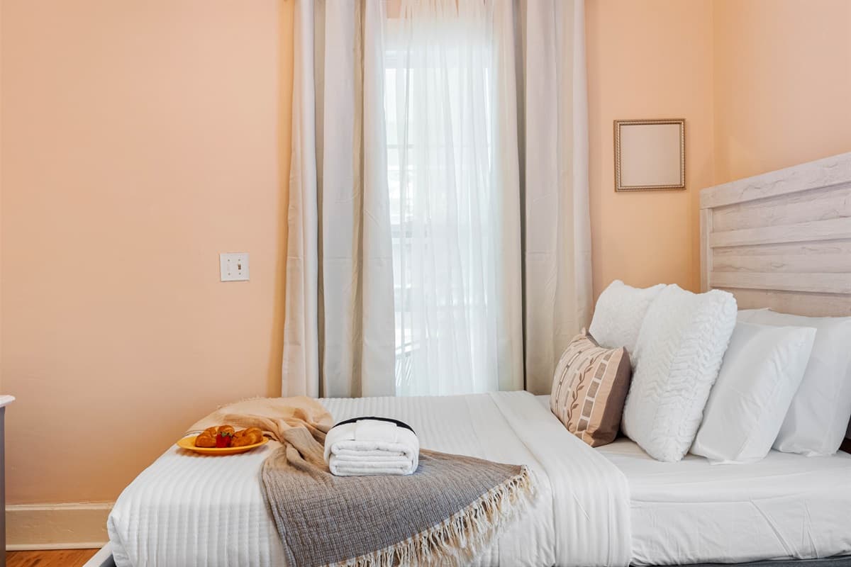 Thoughtfully decorated with a blend of soothing colors and subtle accents, it is a calming space that encourages relaxation.