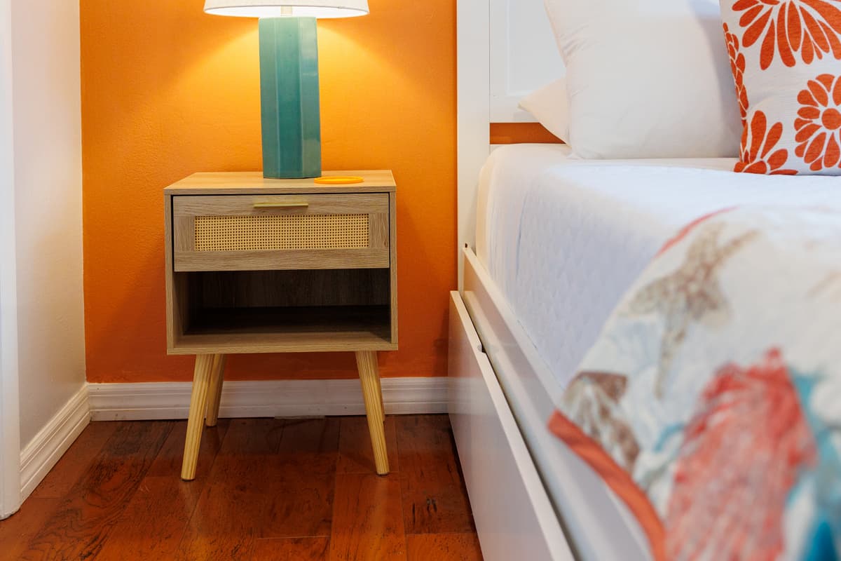Bedroom details at Flamingo Palms.
