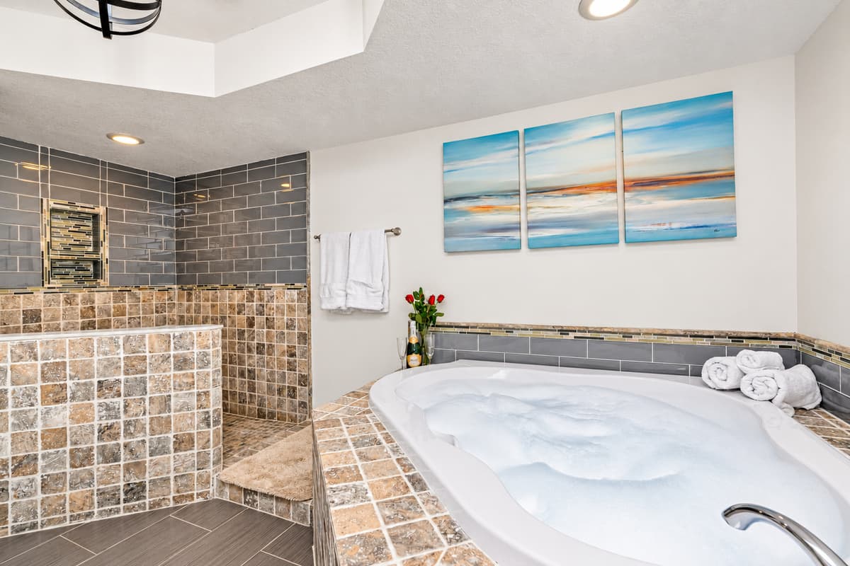 Immerse yourself in warm, soothing waters, bask in the ambient lighting, and let your worries drift away.