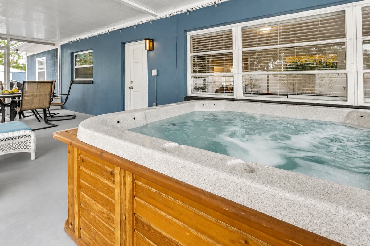 A bubbling hot tub that orchestrates a symphony of pure relaxation.