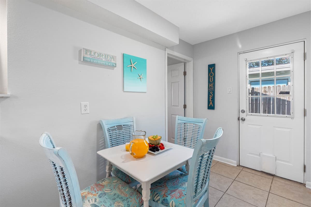 Thoughtfully placed within the home, this secondary dining area ensures versatility and convenience, whether you need extra seating or a private spot for a quiet meal.