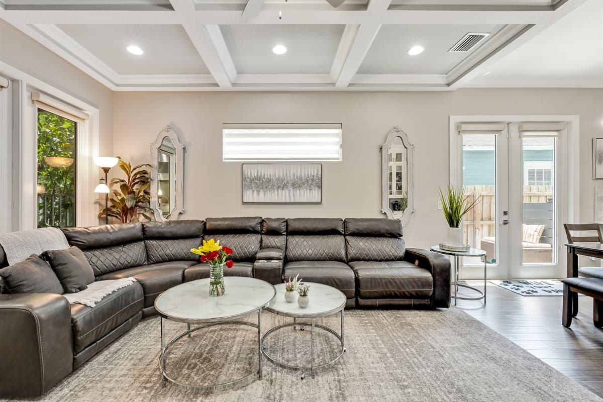 The ambiance shifts to a more intimate and cozy setting at night, perfect for relaxation.