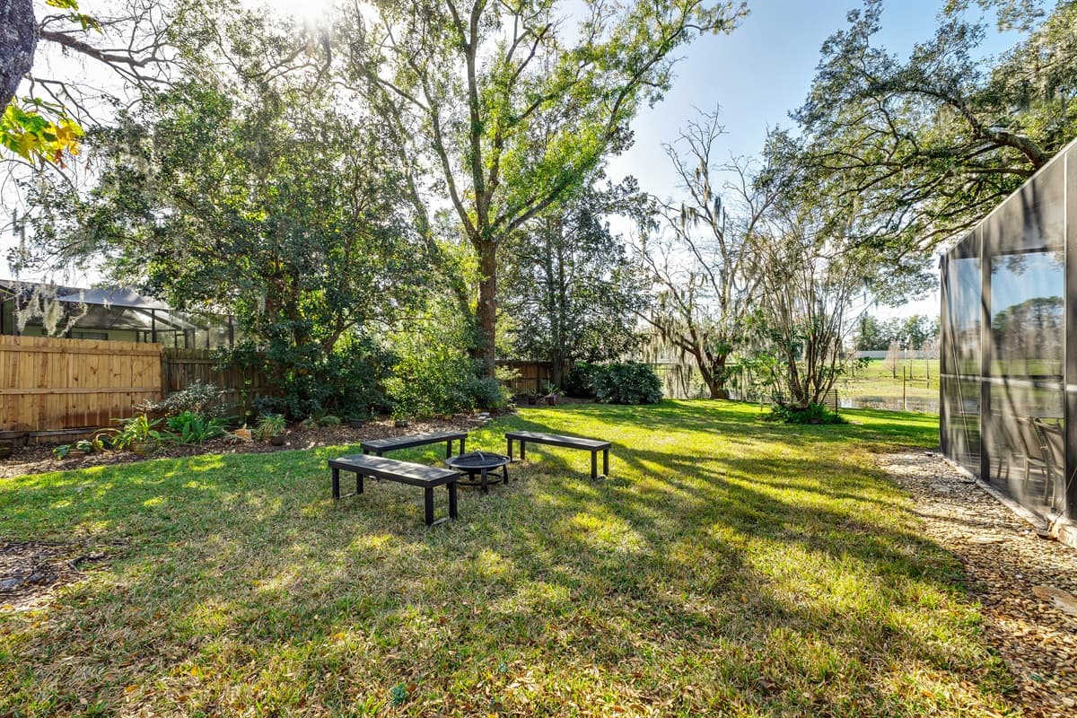 Our outdoor seating area beckons with its charming ambiance and picturesque surroundings.