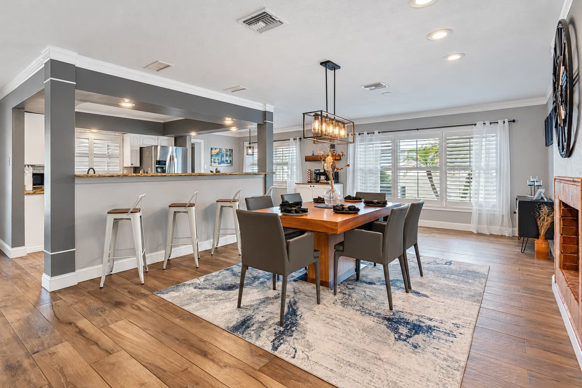 Set the stage for unforgettable meals with elegant furnishings and tasteful decor.
