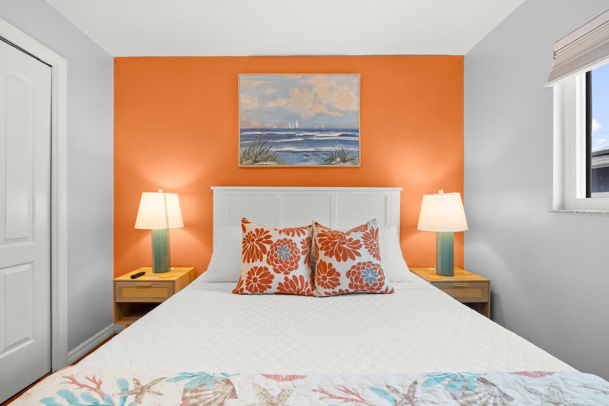 Bedroom details at Flamingo Palms.