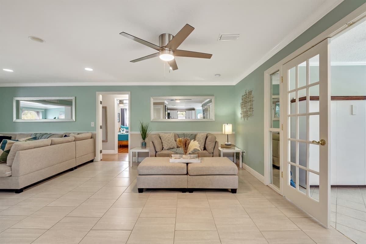 Welcome to the heart of our home, the living room.