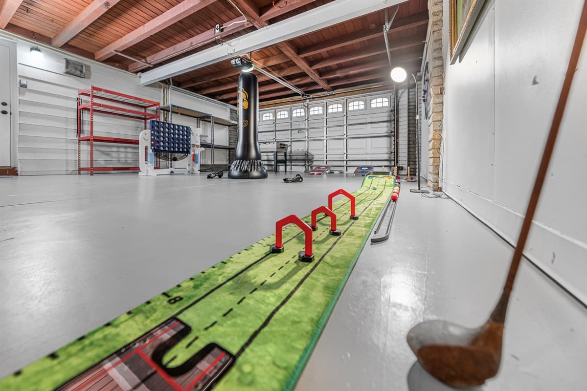 Spacious and versatile, the game room is packed with entertainment options for hours of indoor fun.